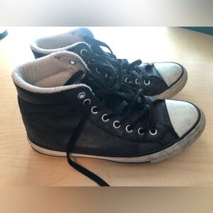 Converse Chuck Taylor Leather Faux Fur Lined Hi-Top Sneaker